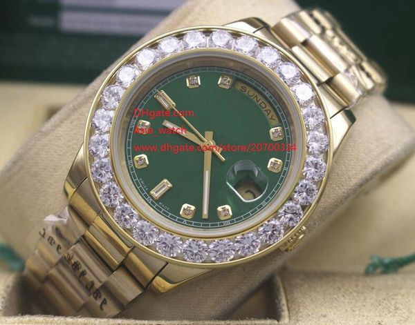 factory supplier wristwatches 41mm day-date green dial asia 2813 movement automatic mechanical mens watch watches, Slivery;brown
factory supplier wristwatches 41mm day-date green dial asia 2813 movement automatic mechanical mens watch watches, Slivery;brown