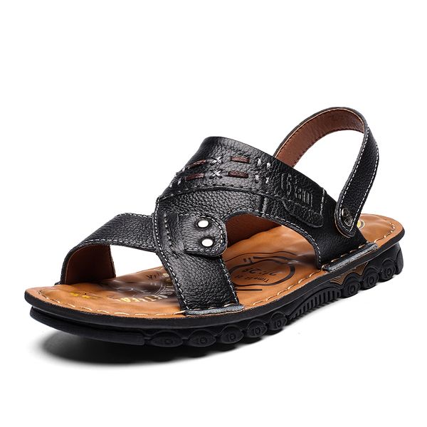 new men's shoes summer leather sandals comfortable wear-resistant fashion casual shoes men outdoor beach sandals trekking, Black
new men's shoes summer leather sandals comfortable wear-resistant fashion casual shoes men outdoor beach sandals trekking, Black