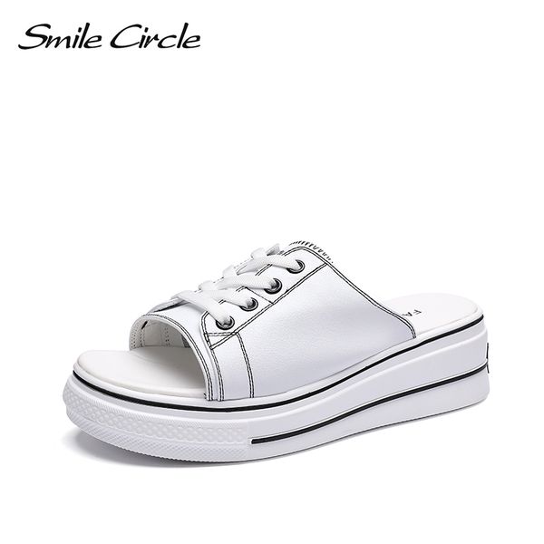 smile circle summer flip flop women flat platform slippers outdoor genuine leather ladies wedge shoes, Black
smile circle summer flip flop women flat platform slippers outdoor genuine leather ladies wedge shoes, Black