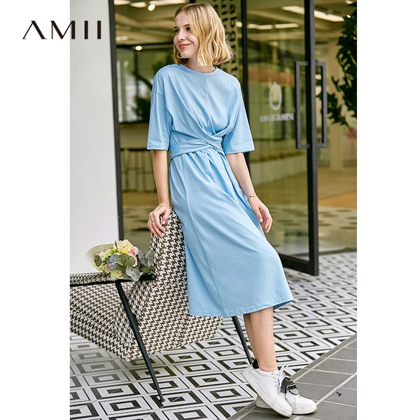 amii minimalist women dress spring summer 2019 causal solid short sleeve belt lace up o neck 100% cotton elegant female dress, Black;gray
amii minimalist women dress spring summer 2019 causal solid short sleeve belt lace up o neck 100% cotton elegant female dress, Black;gray