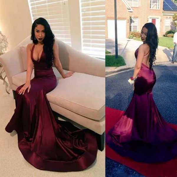 black girls formal wear backless prom dresses with deep v neck long mermaid evening gowns sweep train african vestidos cocktail dress
black girls formal wear backless prom dresses with deep v neck long mermaid evening gowns sweep train african vestidos cocktail dress