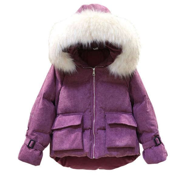 women winter jacket corduroy thick warm cotton coat female fashion fur collar hooded coat parka women loose short padded jacket, Black
women winter jacket corduroy thick warm cotton coat female fashion fur collar hooded coat parka women loose short padded jacket, Black