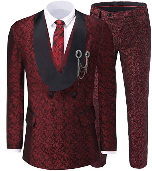 fashion design men's suits prom tuxedos 3 pieces shawl lapel regular fit patterned suit groomsmen tailcoat (blazer+vest+pants, White;black
fashion design men's suits prom tuxedos 3 pieces shawl lapel regular fit patterned suit groomsmen tailcoat (blazer+vest+pants, White;black