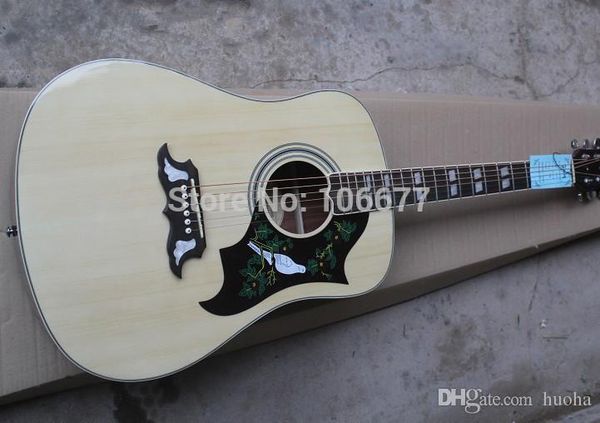 quality solid spruce maple side & back acoustic guitar in stock natural wood color
quality solid spruce maple side & back acoustic guitar in stock natural wood color
