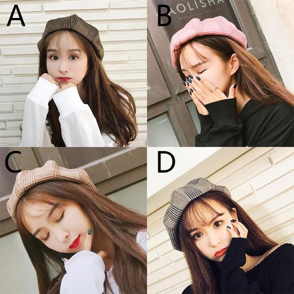 new girls beanies knitted cap harajuku ladies hat autumn and winter warm fashion plaid beret painter hat hx0128, Blue;gray
new girls beanies knitted cap harajuku ladies hat autumn and winter warm fashion plaid beret painter hat hx0128, Blue;gray