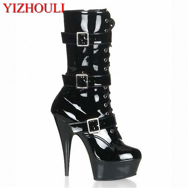 15cm crystal thick bottom high-heeled boots/pole dancing performance boots model fashion female boots, Black
15cm crystal thick bottom high-heeled boots/pole dancing performance boots model fashion female boots, Black