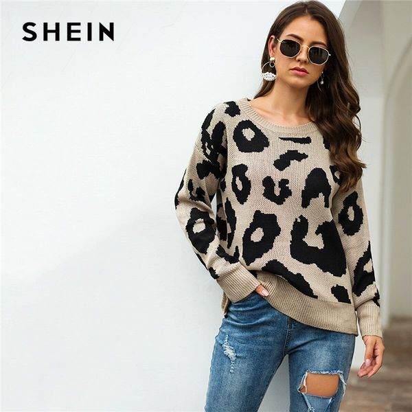 shein leopard print winter casual sweater women 2020 autumn streetwear round neck long sleeve solid ladies basic sweaters, White;black
shein leopard print winter casual sweater women 2020 autumn streetwear round neck long sleeve solid ladies basic sweaters, White;black
