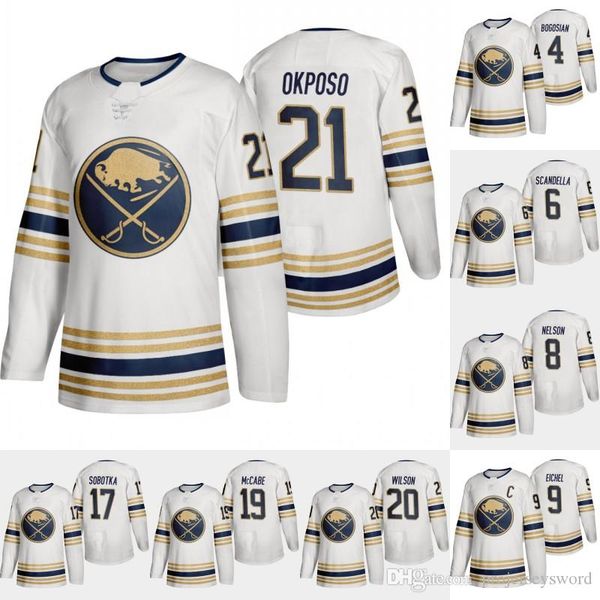 Buffalo Sabres Gold 50th Season Kyle Okposo Jersey Johan Larsson Sam Reinhart Rasmus Dahlin Zemgus Girgensons Linus Ullmark Carter Hutton
Buffalo Sabres Gold 50th Season Kyle Okposo Jersey Johan Larsson Sam Reinhart Rasmus Dahlin Zemgus Girgensons Linus Ullmark Carter Hutton