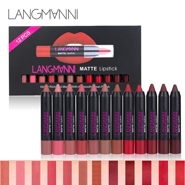 langmanni brand lip makeup 12pcs/set matte lipstick waterproof long lasting velvet lip stick nude red batom lipstick set make up
langmanni brand lip makeup 12pcs/set matte lipstick waterproof long lasting velvet lip stick nude red batom lipstick set make up