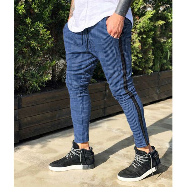 men's pants slim fit trousers bottoms skinny joggers sweat track creative casual wave plaid male clothing plus size, Black
men's pants slim fit trousers bottoms skinny joggers sweat track creative casual wave plaid male clothing plus size, Black