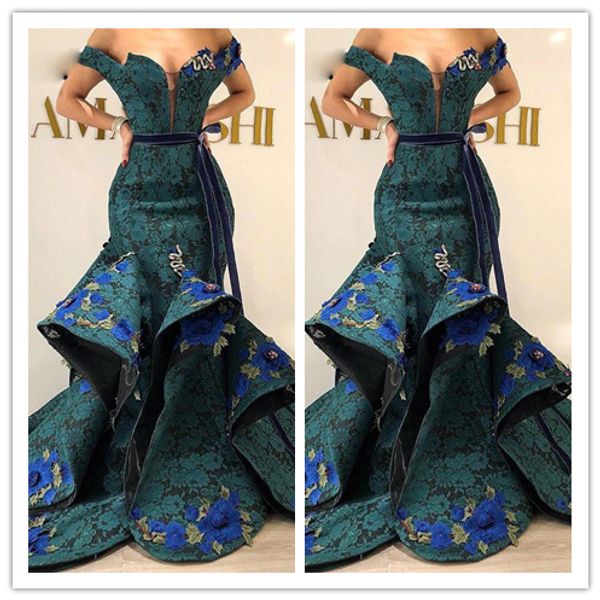 saudi arabia lace prom dresses tiered 3d appliques beads sash mermaid evening dress long custom made vestido de festa robes de soiree, Black
saudi arabia lace prom dresses tiered 3d appliques beads sash mermaid evening dress long custom made vestido de festa robes de soiree, Black