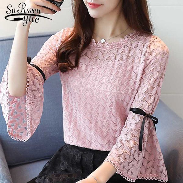 blusas 2020 fashion o-neck women sweet summer solid blouse women shirt hollow lace shirt flare sleeve lady clothing 0096, White
blusas 2020 fashion o-neck women sweet summer solid blouse women shirt hollow lace shirt flare sleeve lady clothing 0096, White