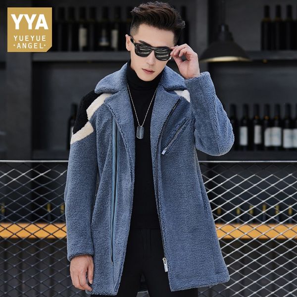 winter mens mid long shearling overcoat slim fit real fur outwear jacket colors mixed office man wool trench coat big size 4xl, Black
winter mens mid long shearling overcoat slim fit real fur outwear jacket colors mixed office man wool trench coat big size 4xl, Black