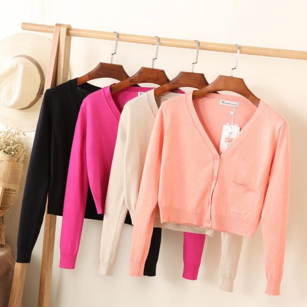 queechalle 12 color short cardigans women's v neck long sleeve cardigan coat female casual silk cotton knitted outerwear, White
queechalle 12 color short cardigans women's v neck long sleeve cardigan coat female casual silk cotton knitted outerwear, White