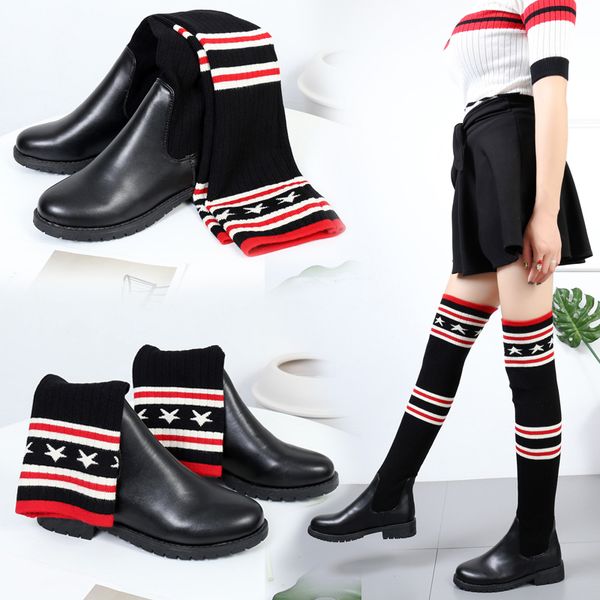 fashion women martins boots winter rome style ladies shoes black leather slip on color matching socks boots botas mujer
fashion women martins boots winter rome style ladies shoes black leather slip on color matching socks boots botas mujer