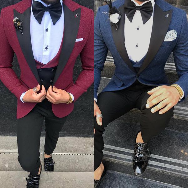 2019 custom made mens suits slim fit three pieces beach groomsmen wedding tuxedos with peaked lapel formal prom suits, Black;gray
2019 custom made mens suits slim fit three pieces beach groomsmen wedding tuxedos with peaked lapel formal prom suits, Black;gray