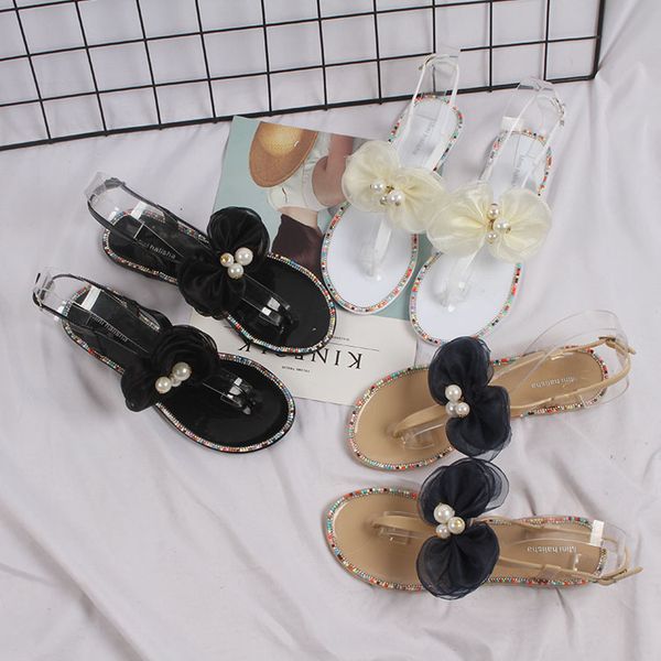 new summer wild flat casual wear-resistant wall color diamond three beads butterfly beach herringbone sandals, Black
new summer wild flat casual wear-resistant wall color diamond three beads butterfly beach herringbone sandals, Black