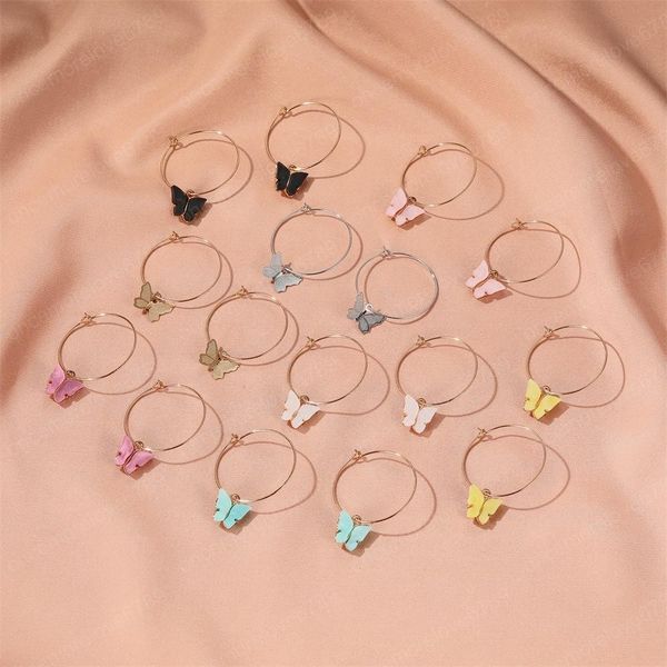 new butterfly pendant earrings acrylic butterfly hoop animal charm earring women ear jewelry gifts for girls, Silver
new butterfly pendant earrings acrylic butterfly hoop animal charm earring women ear jewelry gifts for girls, Silver