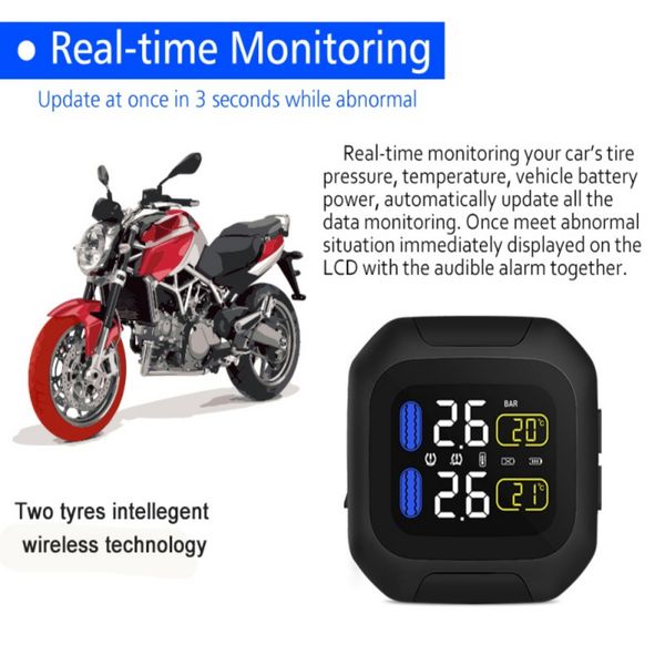 lcd motorcycle tpms tyre pressure monitor system external sensors moto waterproof wireless alarm pressure gauge accessories
lcd motorcycle tpms tyre pressure monitor system external sensors moto waterproof wireless alarm pressure gauge accessories
