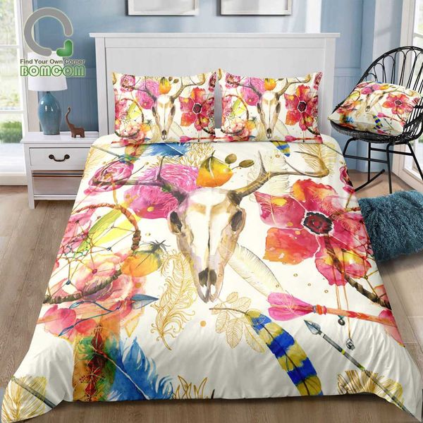 bomcom 3d digital printing bedding set deer skull flower boho ethnic dream catcher 3-pieces duvet cover sets 100% microfiber
bomcom 3d digital printing bedding set deer skull flower boho ethnic dream catcher 3-pieces duvet cover sets 100% microfiber