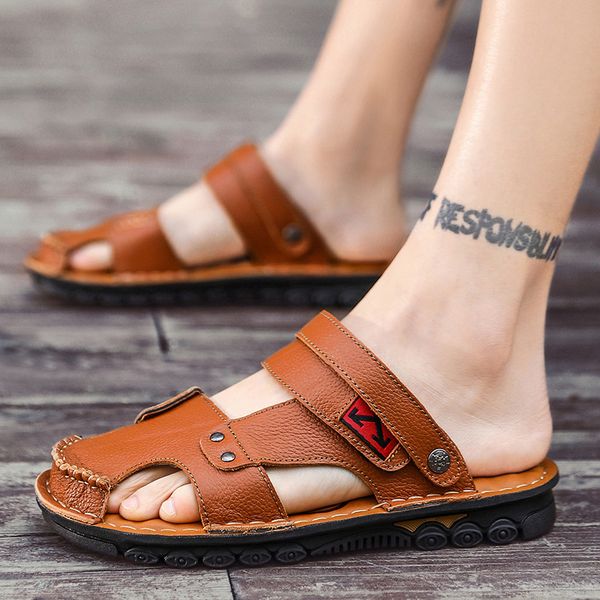2020 new men's shoes classic men's sandals fashion summer leather casual shoes beach outdoor slippers plus size 39-46, Black
2020 new men's shoes classic men's sandals fashion summer leather casual shoes beach outdoor slippers plus size 39-46, Black