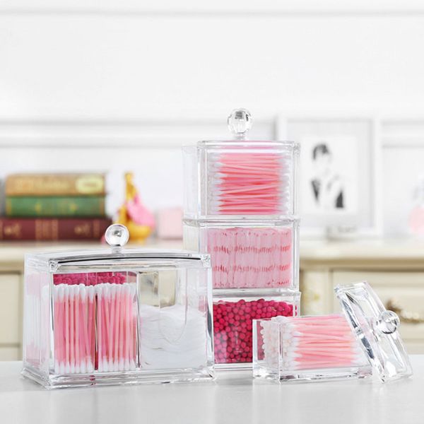 clear acrylic cosmetic case for cotton swabs organizer box portable travel cleansing cotton manicure storage make up boxes
clear acrylic cosmetic case for cotton swabs organizer box portable travel cleansing cotton manicure storage make up boxes