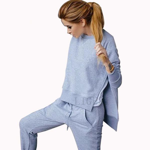 autumn winter women cotton tracksuit 2 piece set clothing solid sportswear suit woman irregular hoodies set costumes tide, Gray
autumn winter women cotton tracksuit 2 piece set clothing solid sportswear suit woman irregular hoodies set costumes tide, Gray