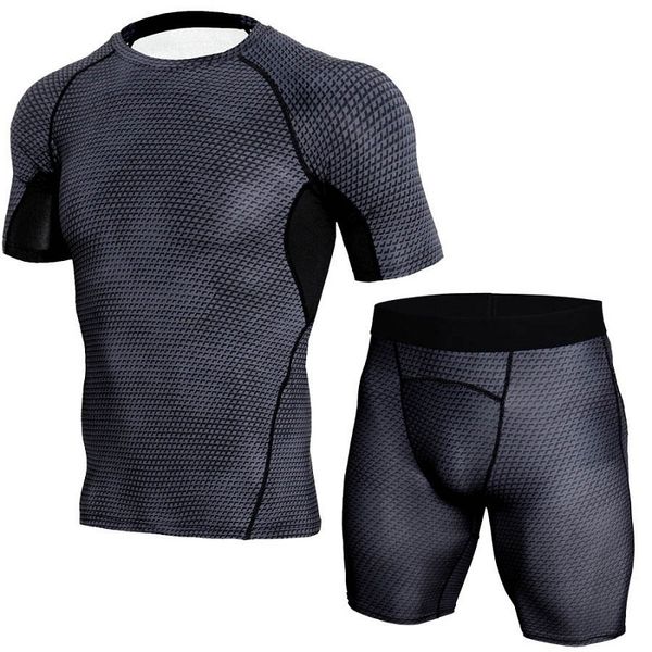 jogging suit men compression running set fitness skin base layer tights short sleeves t shirt shorts men gym workout, Black;blue
jogging suit men compression running set fitness skin base layer tights short sleeves t shirt shorts men gym workout, Black;blue
