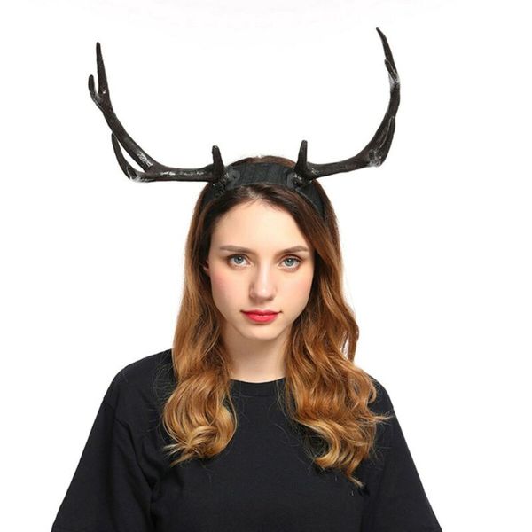 

christmas deer headwear horn headband decoration antlers fantasy costume fairy elk hair hoop xmas party festival hair accessory