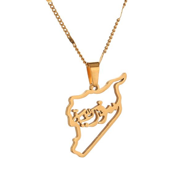 stainless steel syria map pendant necklaces map outline syrians map chain jewelry, Silver
stainless steel syria map pendant necklaces map outline syrians map chain jewelry, Silver