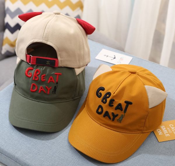2020 new style children's hats korean personalized cat ears cap boys and girls baby travel sunbonnet embroidered letters baseball cap, Blue;gray
2020 new style children's hats korean personalized cat ears cap boys and girls baby travel sunbonnet embroidered letters baseball cap, Blue;gray