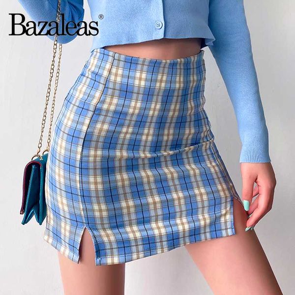 bazaleas streetwear slim tartan women a-line skirt blue plaid mini skirt saia womens harajuku high waist split short, Black
bazaleas streetwear slim tartan women a-line skirt blue plaid mini skirt saia womens harajuku high waist split short, Black