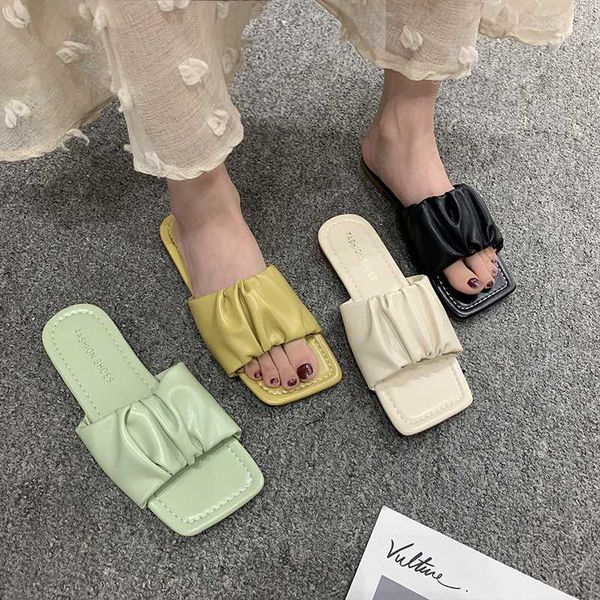 slhjc new slippers soft cozy leather candy color sandals women casual open toe flat heel holiday sandals beach sand slides drags, Black
slhjc new slippers soft cozy leather candy color sandals women casual open toe flat heel holiday sandals beach sand slides drags, Black