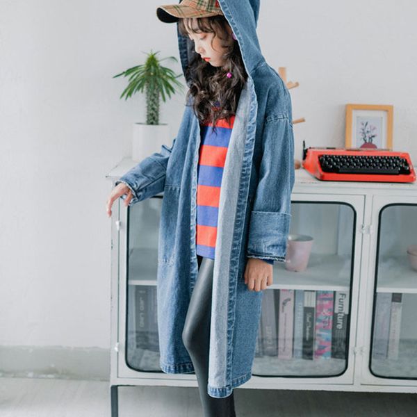 new arrivals 2019 long hooded jeans coats girls outerwear clothing children denim long sleeve trench coats big girl jackets, Blue;gray
new arrivals 2019 long hooded jeans coats girls outerwear clothing children denim long sleeve trench coats big girl jackets, Blue;gray