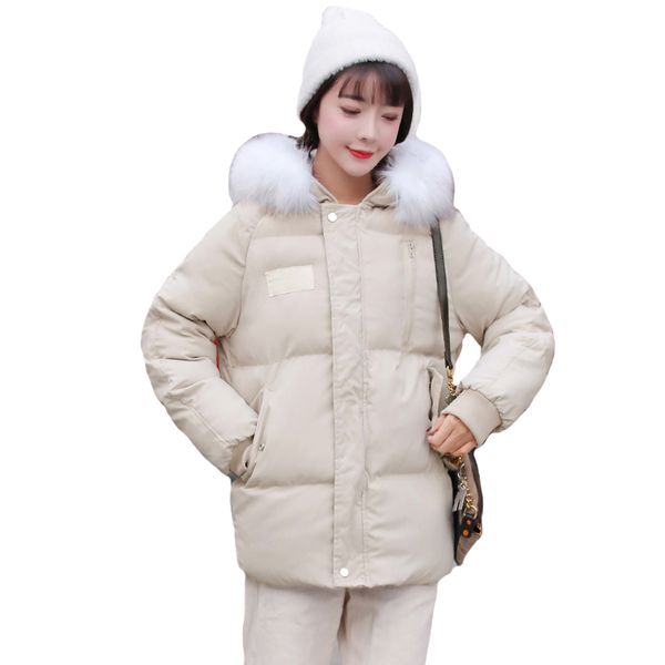 women winter jacket 2019 new design with fur collar hooded outwear female coat black beige color womens short parka abrigo mujer
women winter jacket 2019 new design with fur collar hooded outwear female coat black beige color womens short parka abrigo mujer