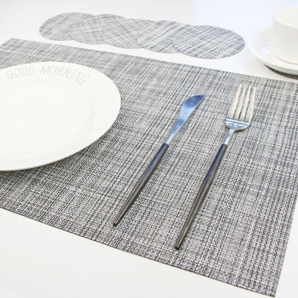 4 pcs/lot weave placemat fashion pvc dining table mat disc pads bowl pad coasters waterproof
4 pcs/lot weave placemat fashion pvc dining table mat disc pads bowl pad coasters waterproof