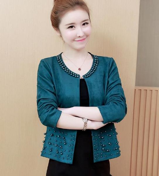 women's jackets long sleeve autumn jacket women clothes plus size 4xl pink elegant beading outwear coat, Black;brown
women's jackets long sleeve autumn jacket women clothes plus size 4xl pink elegant beading outwear coat, Black;brown