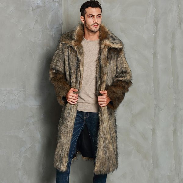 winter new thicken warmer long faux fur coat mens fashion turn down shaggy fur trench windbreak male brand overcoat 3xl, Tan;black
winter new thicken warmer long faux fur coat mens fashion turn down shaggy fur trench windbreak male brand overcoat 3xl, Tan;black