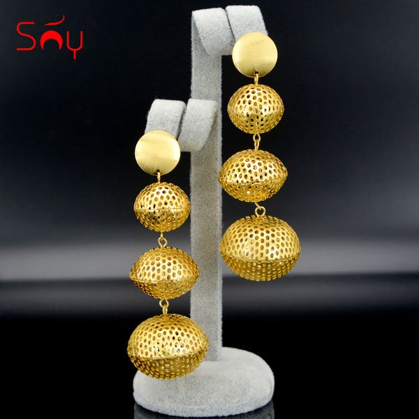 sunny jewelry fashion jewelry 2019 long drop dangle big earrings for women triple balls hollow out for party daily, Golden
sunny jewelry fashion jewelry 2019 long drop dangle big earrings for women triple balls hollow out for party daily, Golden