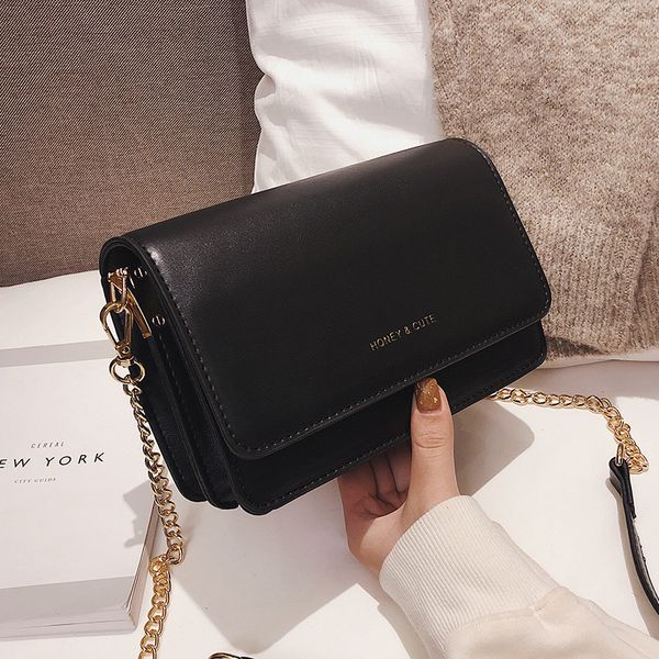 2020 new korean wild simple shoulder bag chic chain messenger small square bag