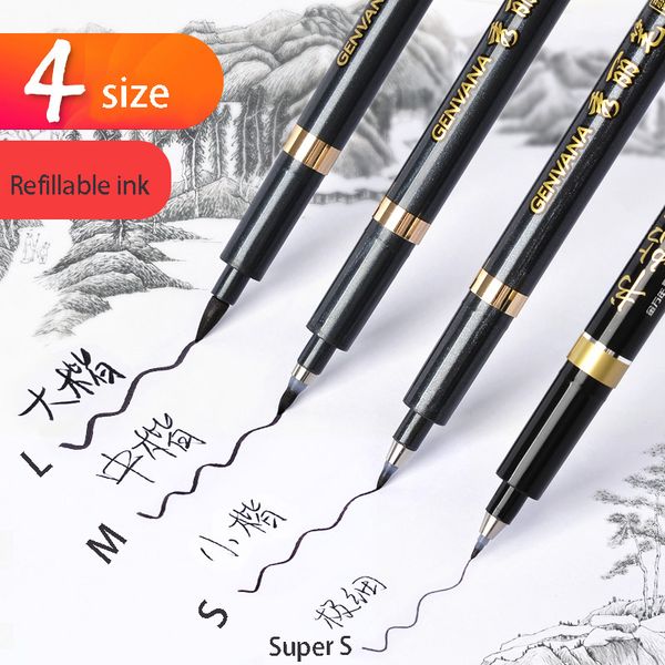 gift sets genvana/know soft brush calligraphy pen chinese japanese work art/painting refillable marker pens for office school writing
gift sets genvana/know soft brush calligraphy pen chinese japanese work art/painting refillable marker pens for office school writing