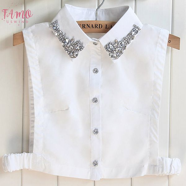2020 cotton fake shirt women handmade bead winter shredded female half saving detachable imitation diamond crystal, White
2020 cotton fake shirt women handmade bead winter shredded female half saving detachable imitation diamond crystal, White