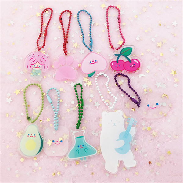 50pcs/lot cute acrylic key chains cartoon keyring car keychain pendant toys keyholder gift new promotional gift, Silver
50pcs/lot cute acrylic key chains cartoon keyring car keychain pendant toys keyholder gift new promotional gift, Silver