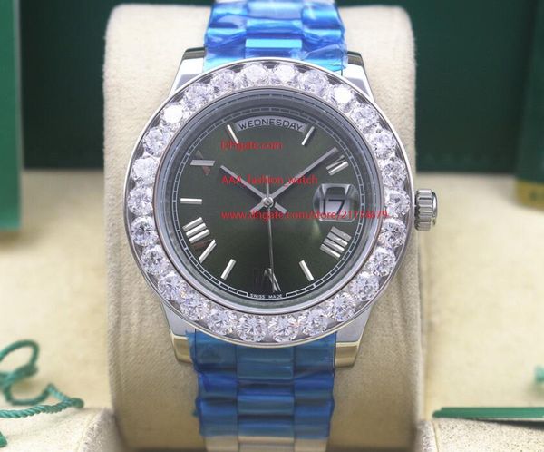 factory supplier wristwatches sapphire glass 41mm day-date green dial 228239 diamond bezel automatic mechanical mens watches, Slivery;brown
factory supplier wristwatches sapphire glass 41mm day-date green dial 228239 diamond bezel automatic mechanical mens watches, Slivery;brown