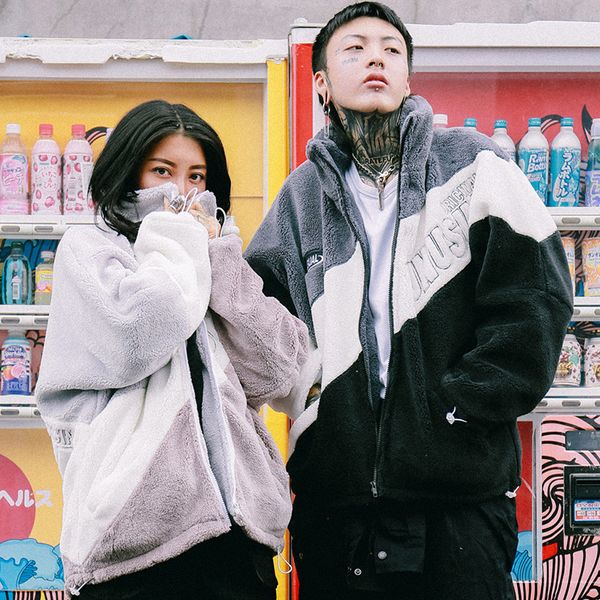 harajuku letter embroidery lambswool coat men winter patchwork fleece warm couple jacket harajuku loose tide lamb jacket women, Black;brown
harajuku letter embroidery lambswool coat men winter patchwork fleece warm couple jacket harajuku loose tide lamb jacket women, Black;brown