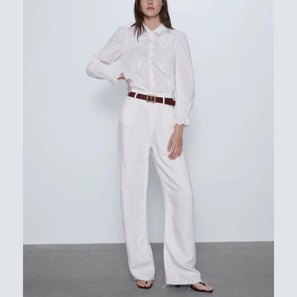 women's blouses & shirts women summer shirt embroidered poplin casual ladies female woman ete femme mujer blouse, White
women's blouses & shirts women summer shirt embroidered poplin casual ladies female woman ete femme mujer blouse, White