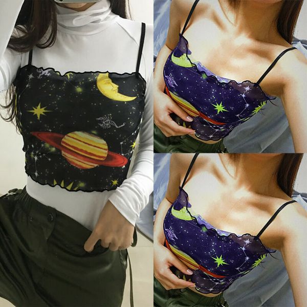 Women Star Print Strappy Cami Summer Sexy Tee Summer Casual Shirt Party Crop Top
Women Star Print Strappy Cami Summer Sexy Tee Summer Casual Shirt Party Crop Top