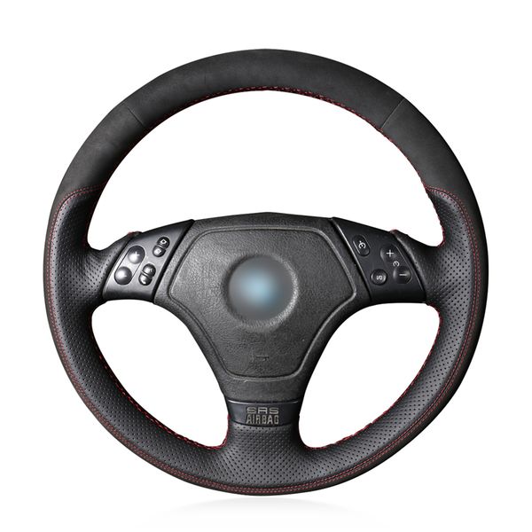 black genuine leather suede hand sew anti-slip soft comfortable car steering wheel cover for e36 e46 e39
black genuine leather suede hand sew anti-slip soft comfortable car steering wheel cover for e36 e46 e39