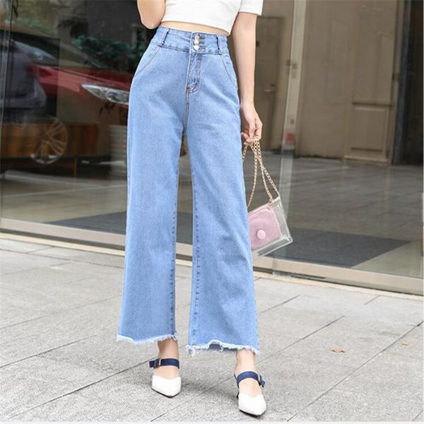 jeans woman wide leg pants 2019 korean new spring autumn high waist loose women denim pants casual trousers w633, Blue
jeans woman wide leg pants 2019 korean new spring autumn high waist loose women denim pants casual trousers w633, Blue
