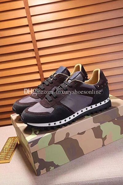 2019 new designer rock runner camo casual shoes mens women suede studs suede leather sport famous brands sneakers box dust bag 35-46, Black
2019 new designer rock runner camo casual shoes mens women suede studs suede leather sport famous brands sneakers box dust bag 35-46, Black